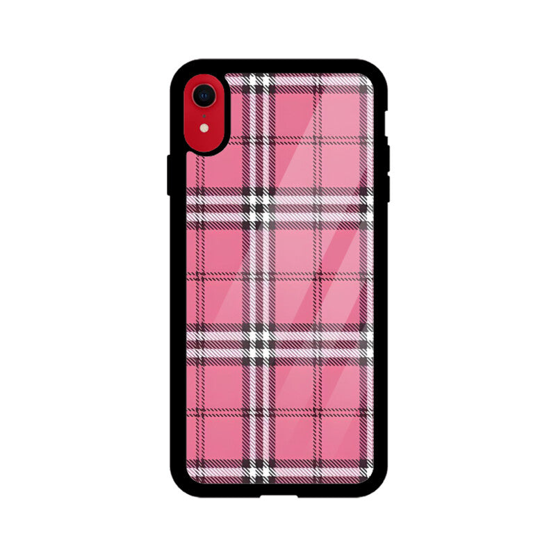 Rosy Tartan Chic Glass Case