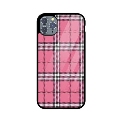 Rosy Tartan Chic Glass Case