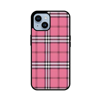 Rosy Tartan Chic Glass Case