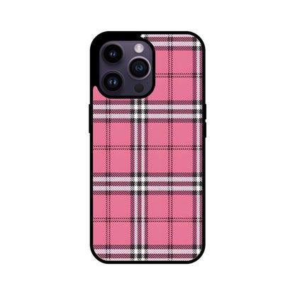 Rosy Tartan Chic Glass Case