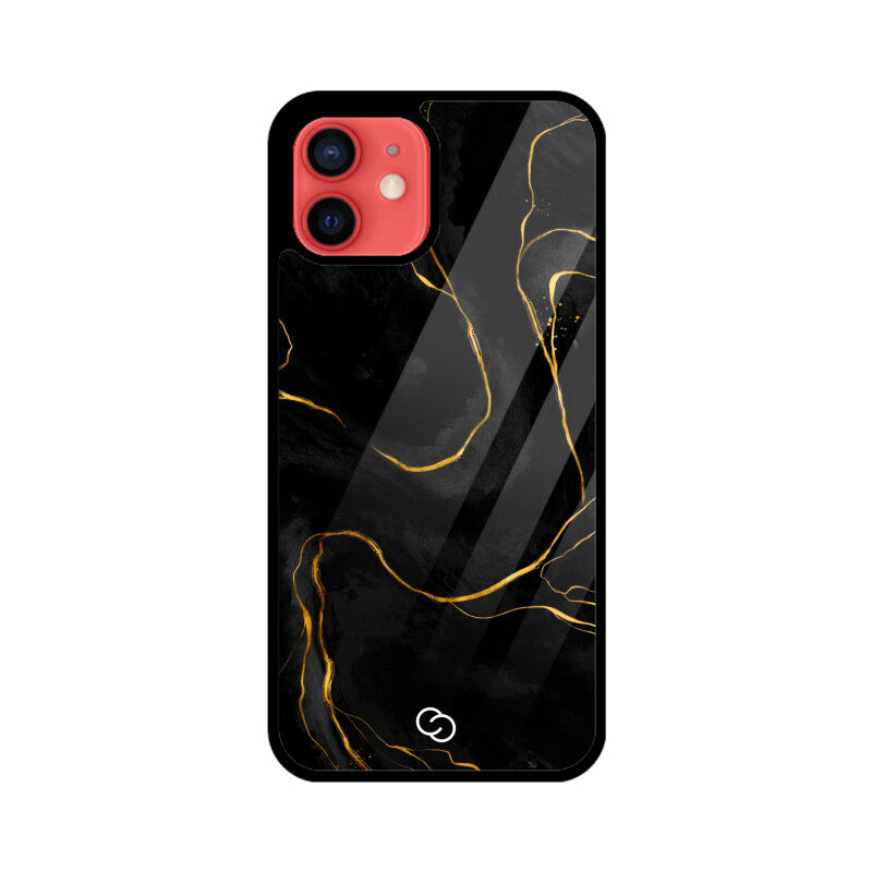 Premium Black Marble Glass Case