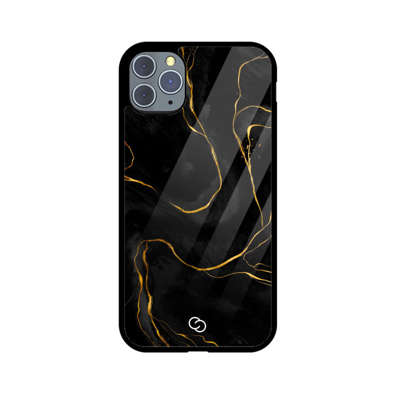 Premium Black Marble Glass Case