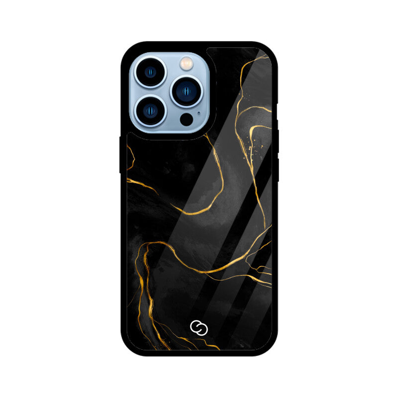 Premium Black Marble Glass Case