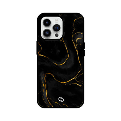 Premium Black Marble Glass Case