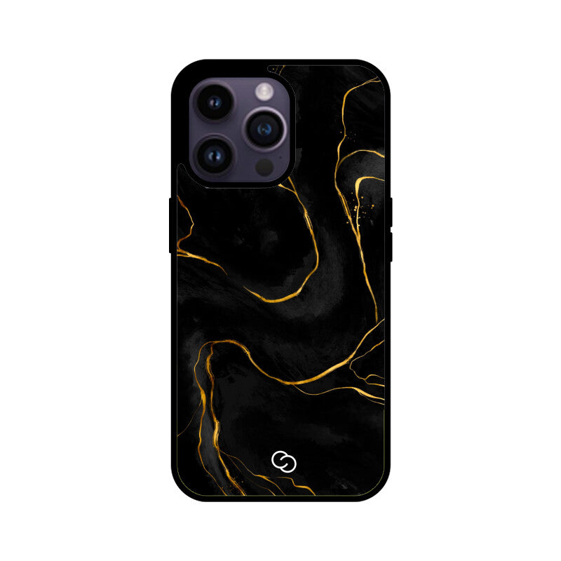 Premium Black Marble Glass Case