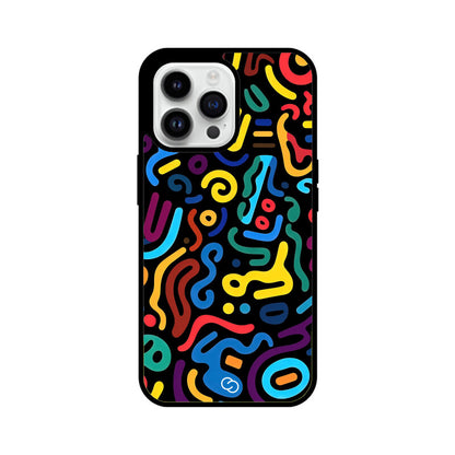 Psychedelic Scribbles Glass Case