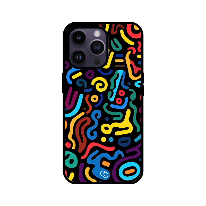 Psychedelic Scribbles Glass Case