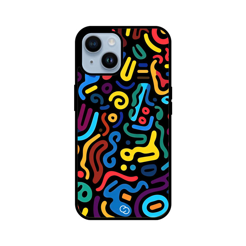 Psychedelic Scribbles Glass Case