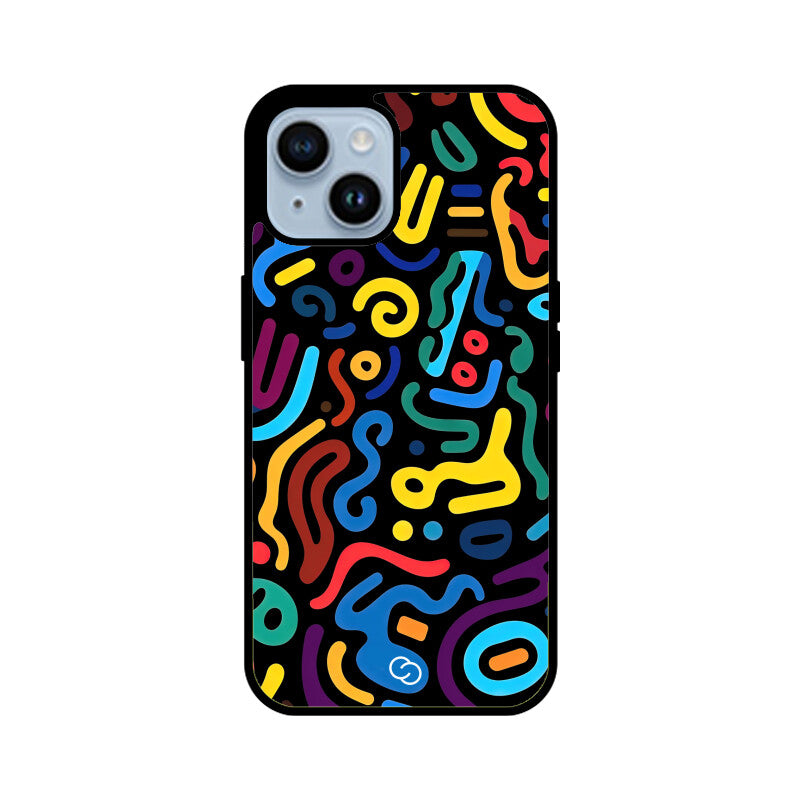 Psychedelic Scribbles Glass Case