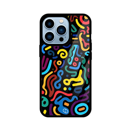 Psychedelic Scribbles Glass Case