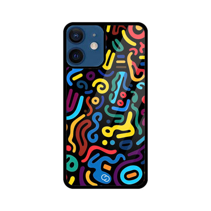 Psychedelic Scribbles Glass Case