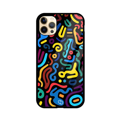 Psychedelic Scribbles Glass Case