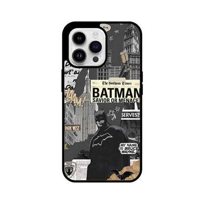 Batman Gotham Collage Glass Case