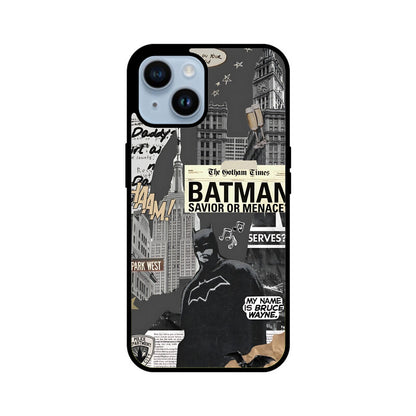 Batman Gotham Collage Glass Case