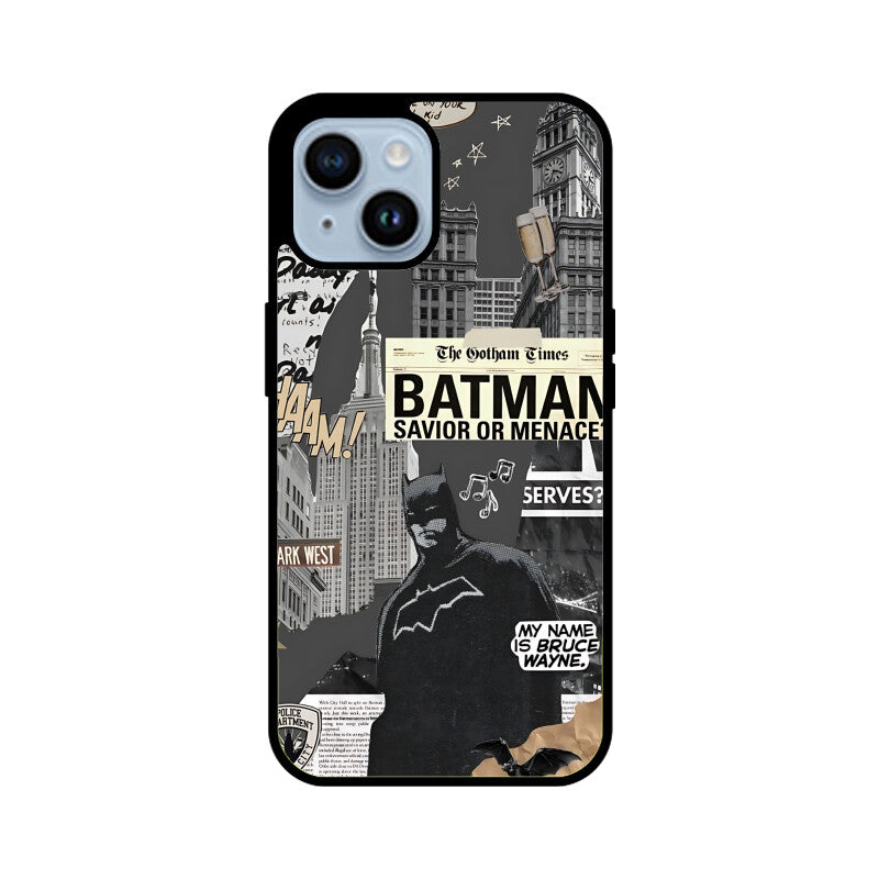 Batman Gotham Collage Glass Case