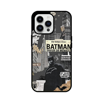 Batman Gotham Collage Glass Case