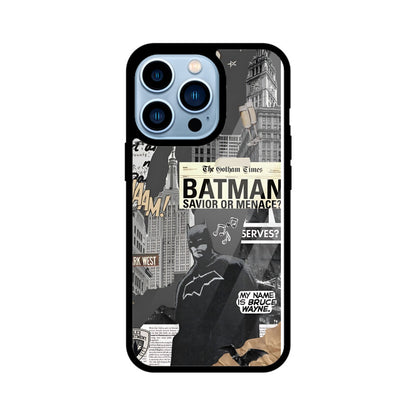 Batman Gotham Collage Glass Case