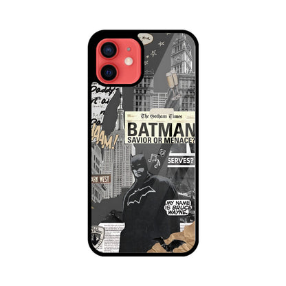 Batman Gotham Collage Glass Case