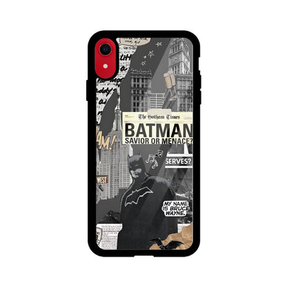 Batman Gotham Collage Glass Case