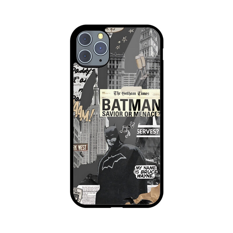 Batman Gotham Collage Glass Case