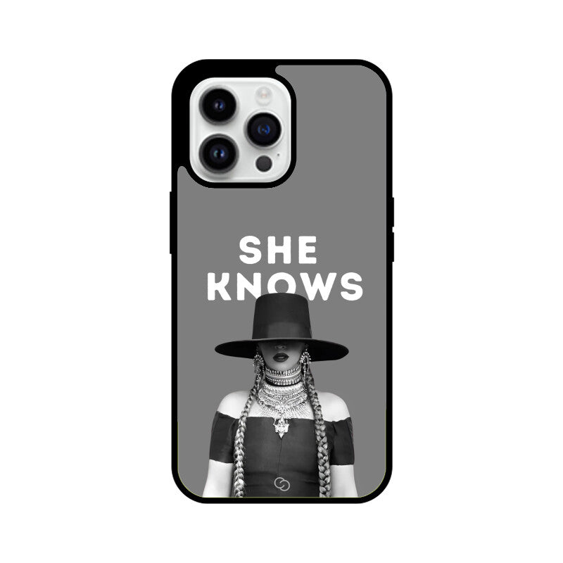 "She Knows" Beyoncé Glass Case