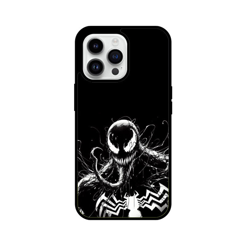 Venom Web of Darkness Glass Phone Case