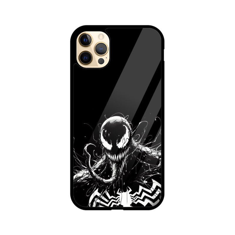 Venom Web of Darkness Glass Phone Case