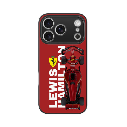 Lewis Hamilton Ferrari F1 Glass Case