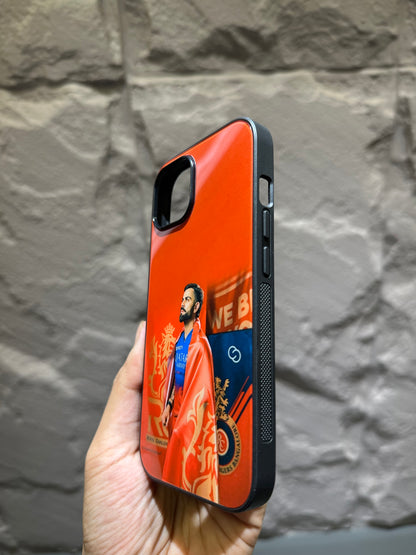 Virat Kohli RCB Pride Glass Case