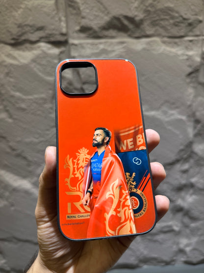 Virat Kohli RCB Pride Glass Case