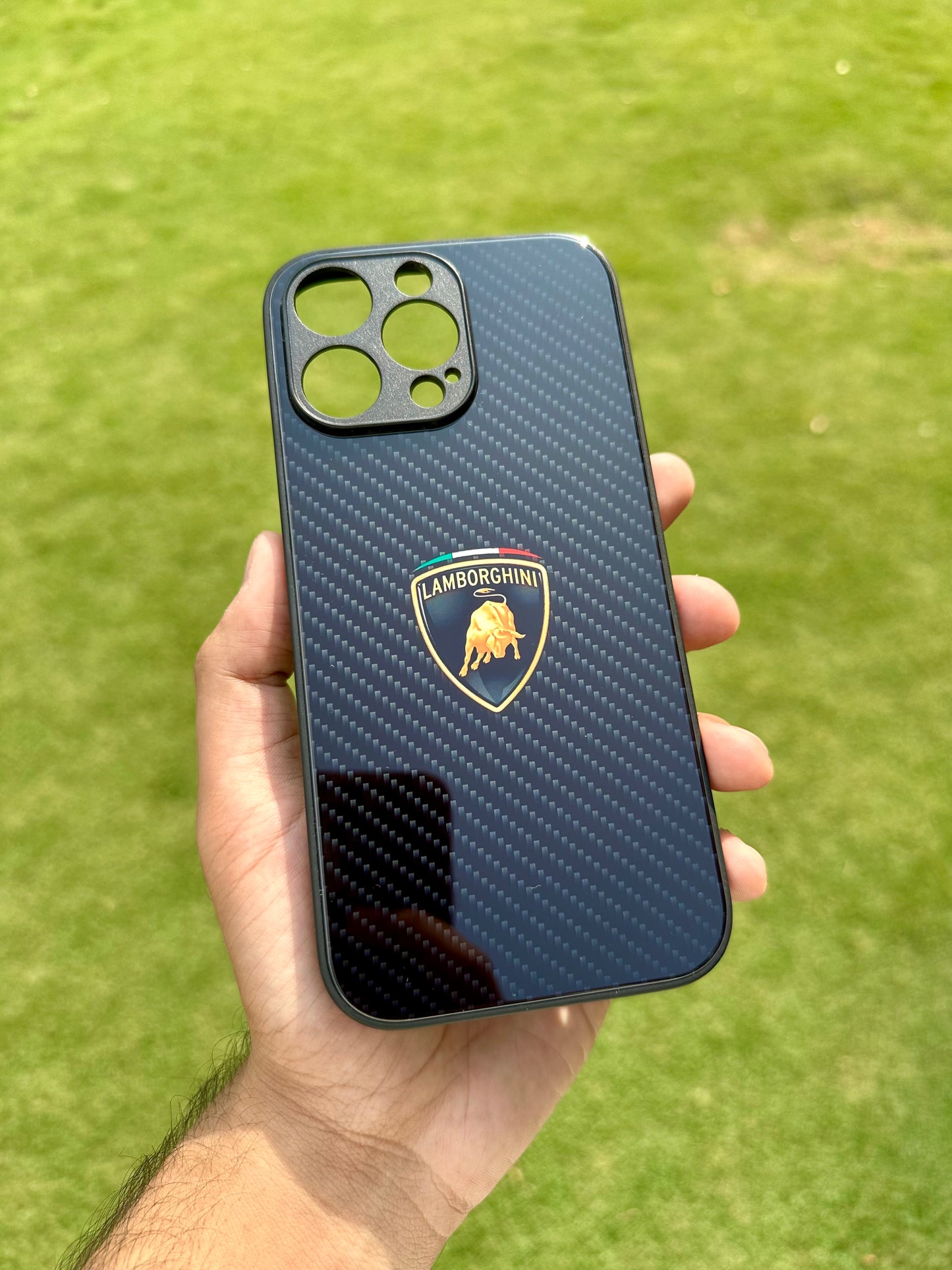 Lamborghini Carbon Fiber Glass Case