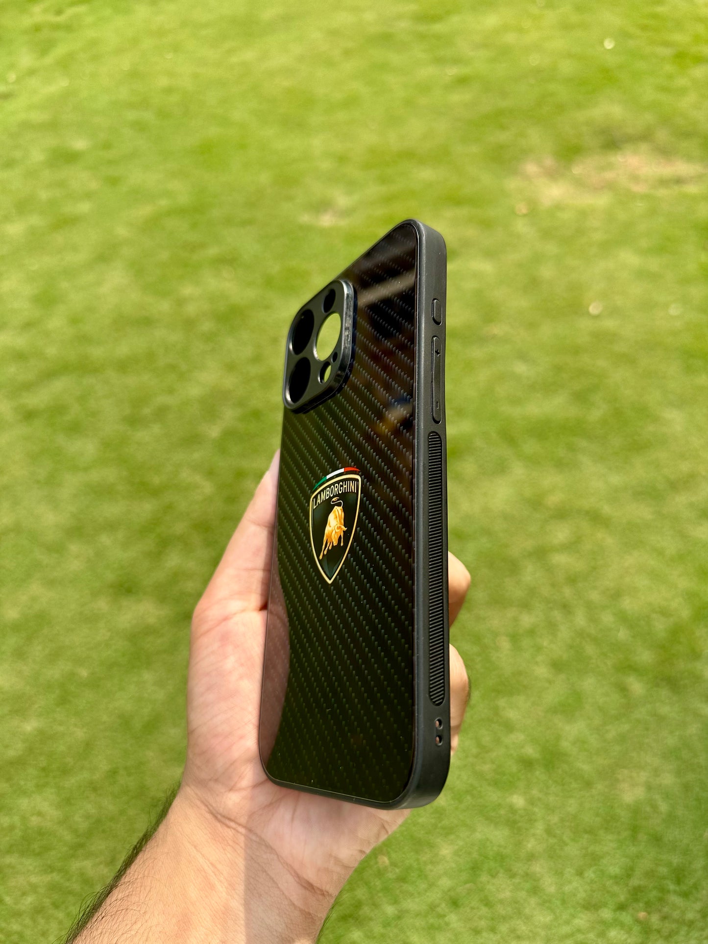 Lamborghini Carbon Fiber Glass Case